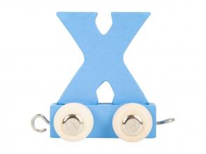 Small Foot  Kék fa betűs vonat  X  12 darab