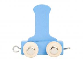 Small Foot - Fa betűvonat - kék I betű - 12 darab