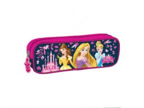 Disney Hercegnők cipzáras rózsaszín tolltartó