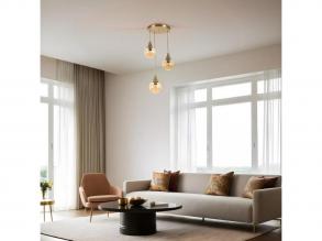 Opviq , 846STL5163 , Afra , Borostyánarany Színű , Csillár , E27 Foglalattal