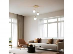 Opviq , 846STL5169 , Afra , Fehér arany Színű , Csillár , E27 Foglalattal