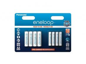 Panasonic Eneloop 4x1900mAh AA ceruza és 4x750mAh AAA mikro ceruza akkumulátor csomag