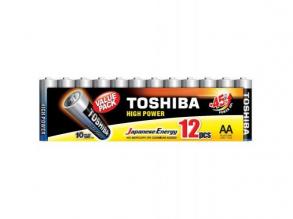 Ceruzaelem AA (LR6) , 1.5 Volt , 12 darab , tartós , elem , High Power , TOSHIBA