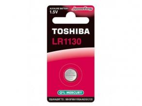 Gombelem LR1130 , lapos elem , 1.5 Volt , 1 darab , tartós , elem , higany mentes , TOSHIBA