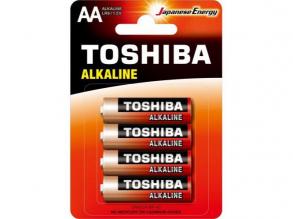 Ceruzaelem AA (LR6) , 1.5 Volt , 4 darab , tartós , elem , Red Alkaline , TOSHIBA