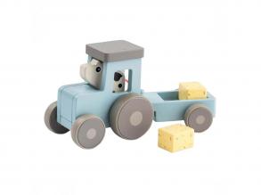 Farm fa játékkészlet traktor tehénnel