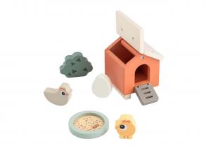 Farm fa játékkészlet csibékkel