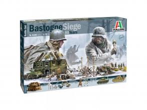 Italeri 1/72 Bastogne Siege csata figurákkal és tankokkal dioráma makett szett