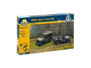 Italeri: Willys Jeep 1/4 Ton 4 katonai jármű makettek, 1:72