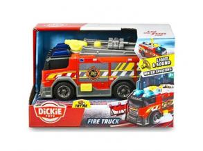 Tűzoltóautó locsolótömlővel, fénnyel és hanggal 15cm - Dickie Toys