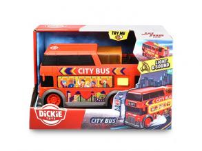 Emeletes busz 15cm-es fénnyel és hanggal - Dickie Toys