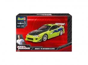 Revell modellező készlet Fast & Furious  Brian 1995-ös Mitsubishi Eclipse 1:25  75 darabos