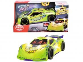 Streets Beatz: Speed Tronic neon zöld autó fénnyel és hanggal 20 cm - Dickie Toys