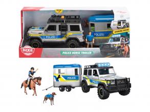 Rendőrautó fénnyel és lószállítóval - Dickie Toys
