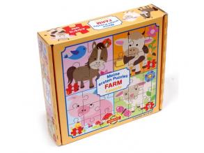 Az első puzzle-öm: Farm állatok 4 az 1-ben baby puzzle