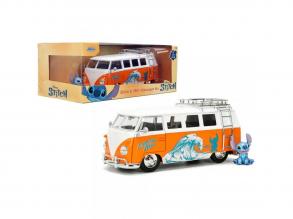 Disney Stitch  1961 Volkswagen Busz kisautó Stitch figurával 1/24 - Jada Toys