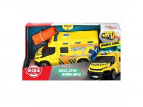 SOS Iveco mentőautó hanggal és fénnyel 18cm-es - Dickie Toys