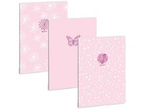 Ars Una: Soft Touch Pink Spring extra kapcsos négyzethálós füzet A/4