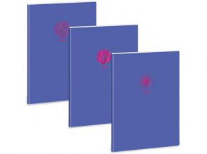 Ars Una: Soft Touch Violet Spring extra kapcsos négyzethálós füzet A/4