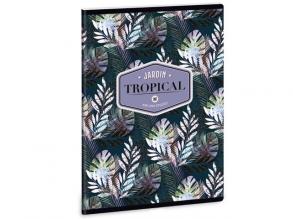 Ars Una: Floral Palm Leaf négyzethálós füzet A/5 40lapos