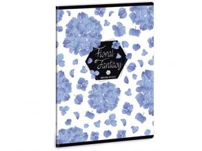 Ars Una: Floral Hortensia négyzethálós füzet A/5 40lapos