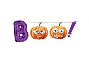 Boo! Halloweeni papír füzér - 150 cm