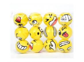 Kis softball labda emoji mintával 6,3cm 1db