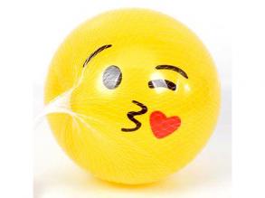 Sárga gumilabda emoji mintával 23cm