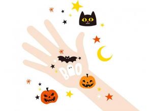 Tetováló szett Halloweenra 12x7, 5 cm