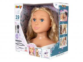 Smoby My Beauty fodrász baba, szőke, kiegészítőkkel, 19 darabos.