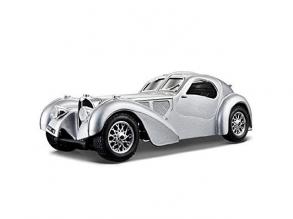 Bburago: Bugatti Atlantic (1936) fém autó ezüst színben 1/24