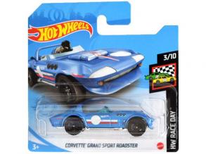 Hot Wheels: Corvette Grand Sport Roadster kék 1/64 kisautó - Mattel