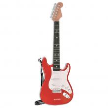 Elektromos gitár gitár szíjjal, piros