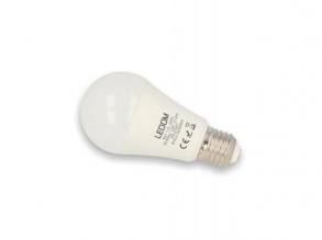 LED lámpa , égő , körte , E27 foglalat , 12 Watt , természetes fehér , LEDOM