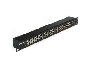 MaxLink 19" 1U 12 Port Gigabit 24V~57V DC PoE Injector