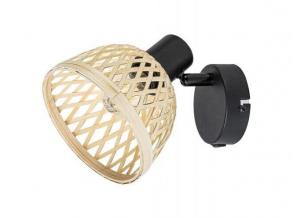 Rábalux , 3133 , Rattan , Spotlámpa , matt fekete , IP20 , E14