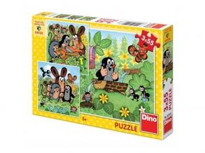 Kisvakond és barátai 3 x 55 darabos puzzle