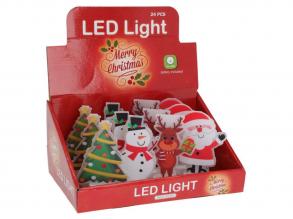 Led Tealámpa karácsonyi figurával, 12 db
