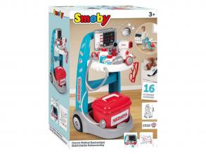 Smoby elektronikus orvosi kocsi, 16 részes.