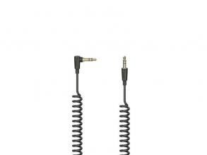 Hama FIC 3,5mm jack 1,5m 90fokos spirál összekötőkábel