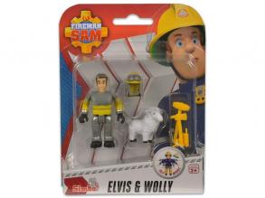 Sam, a tűzoltó: Elvis és Wolly figurák