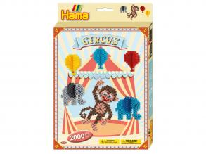 Cirkusz vasalható gyöngykészlet, 2000 db-os - Hama