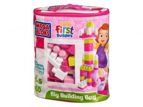 Mega Bloks - 60 db lányos építőkocka táskában - Mega Bloks
