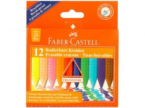 Faber-Castell 12 db-os radírozható vékony zsírkréta készlet