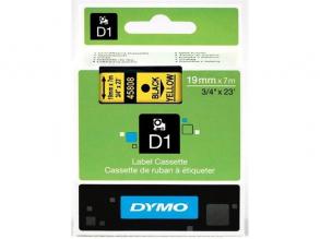Dymo D1 19mmx3,5m fekete/sárga feliratozógép szalag