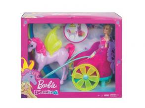 Barbie Dreamtopia: Hercegnő baba hintóval és pegazussal - Mattel