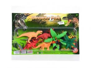 Dinoszaurusz figurák növényekkel