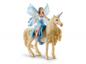 Schleich eyelas arany unikornison lovagol