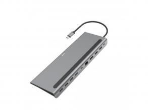 Hama 200100 4x USB3.2, 2xHDMI,1xDP,1xLAN,1xUSB-C,1xPD, USB 3.2 TYPE-C dokkoló adapter