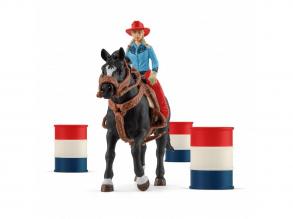 Schleich FARM WORLD: Hordóversenyzés tehenészlánnyal 42576
